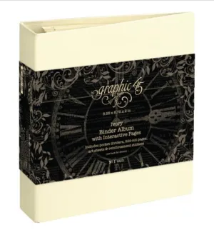 Graphic 45 Staples Ivory Binder Album with Interactive Pages {F506}