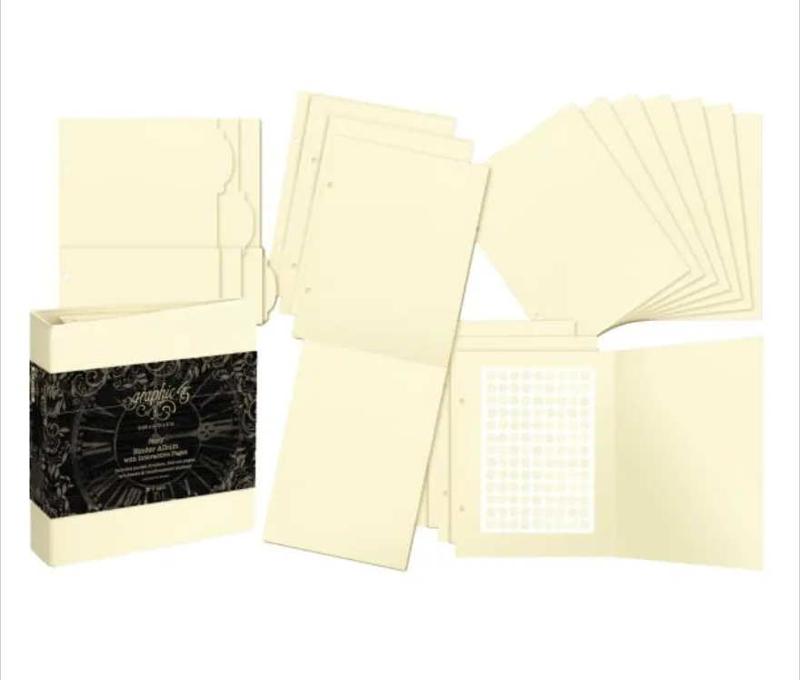 Graphic 45 Staples Ivory Binder Album with Interactive Pages {F506}