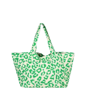 Green Leopard Tote Bag