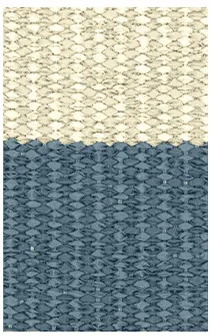 Hampton 4-inch Stripe Indoor/Outdoor PVC Rug - Delft Blue