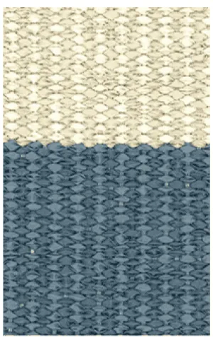 Hampton 4-inch Stripe Indoor/Outdoor PVC Rug - Delft Blue