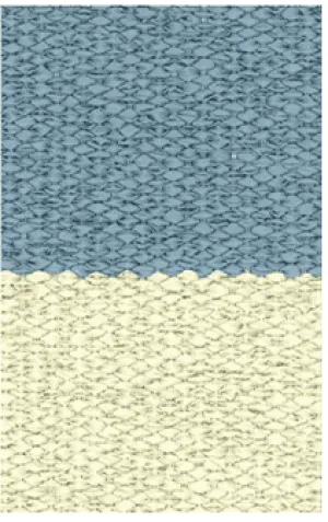 Hampton 4-inch Stripe Indoor/Outdoor PVC Rug - Medium Blue/Cream