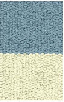 Hampton 4-inch Stripe Indoor/Outdoor PVC Rug - Medium Blue/Cream