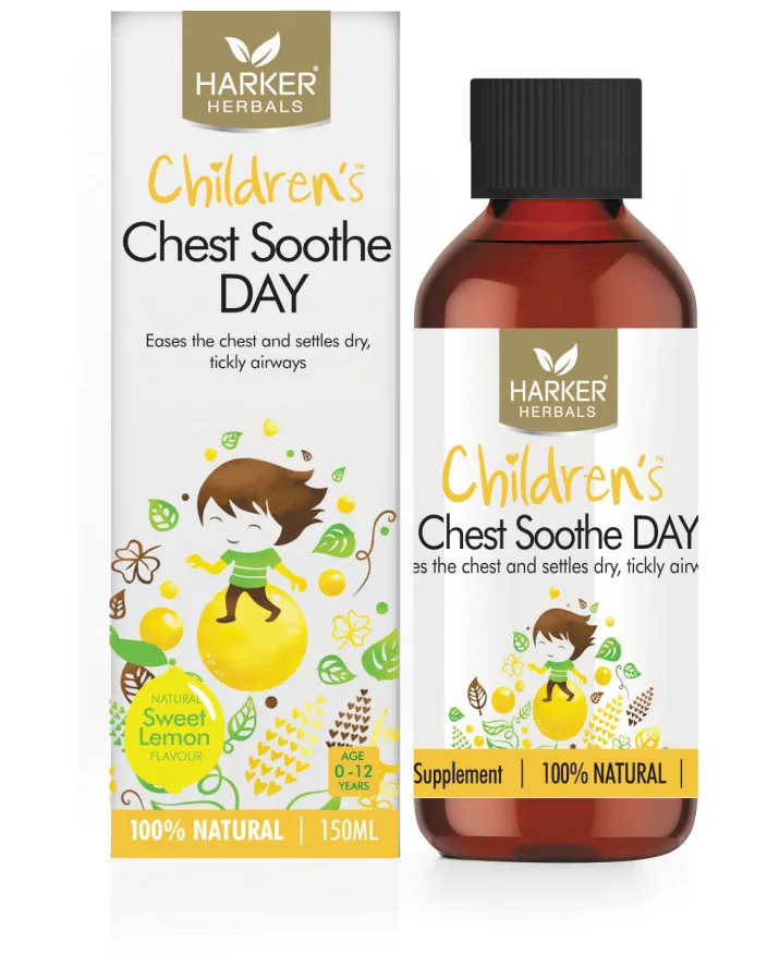 Harker Herbals Childrens Chest Soothe DAY Liquid 150ml Sweet Lemon
