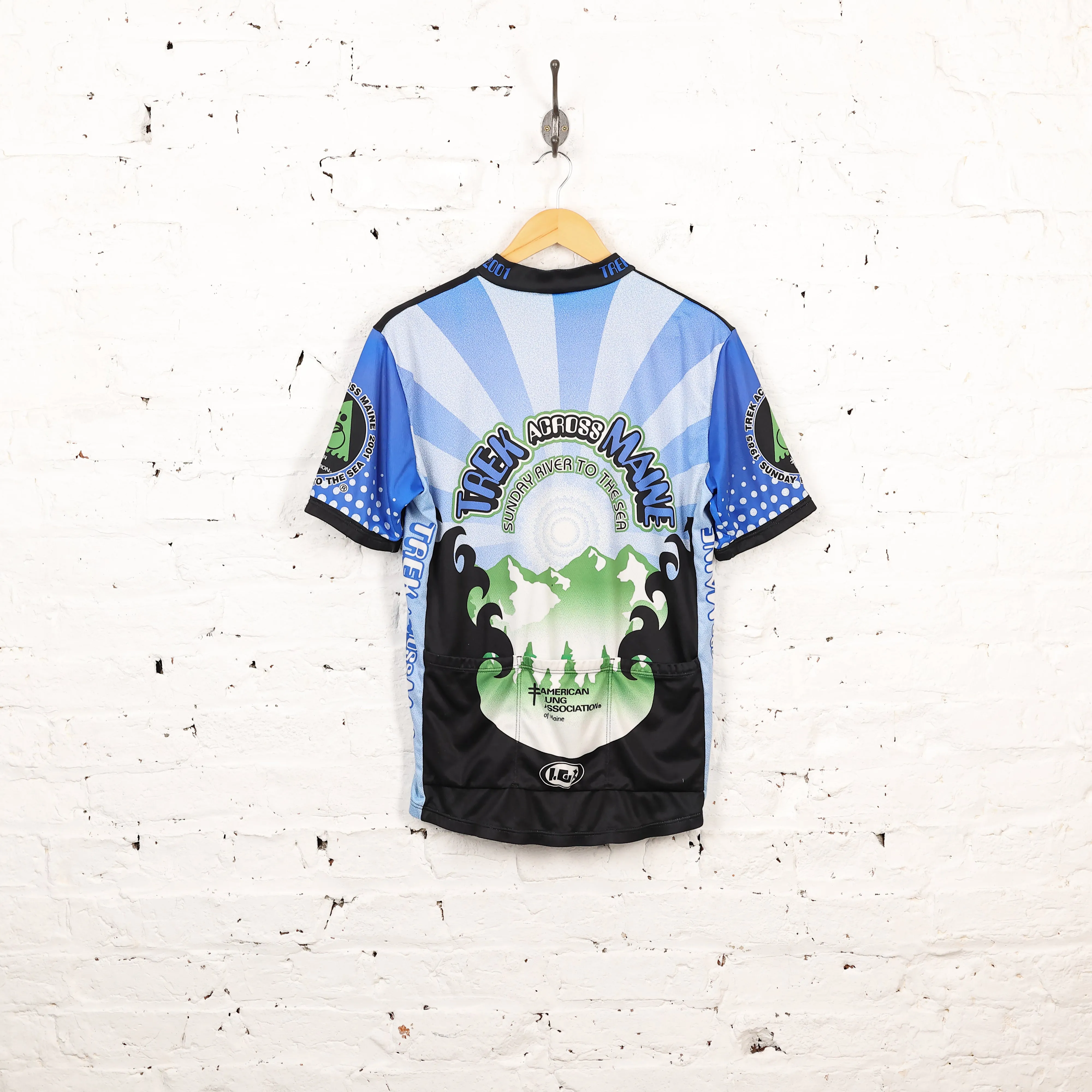 Headlock Vintage Cycling Top Jersey - Blue - L