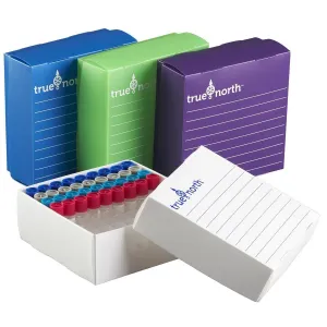 Heathrow Scientific 120371 True North Polypropylene Film Cryogenic Freezer Box, 1.5/2mL 10/pk