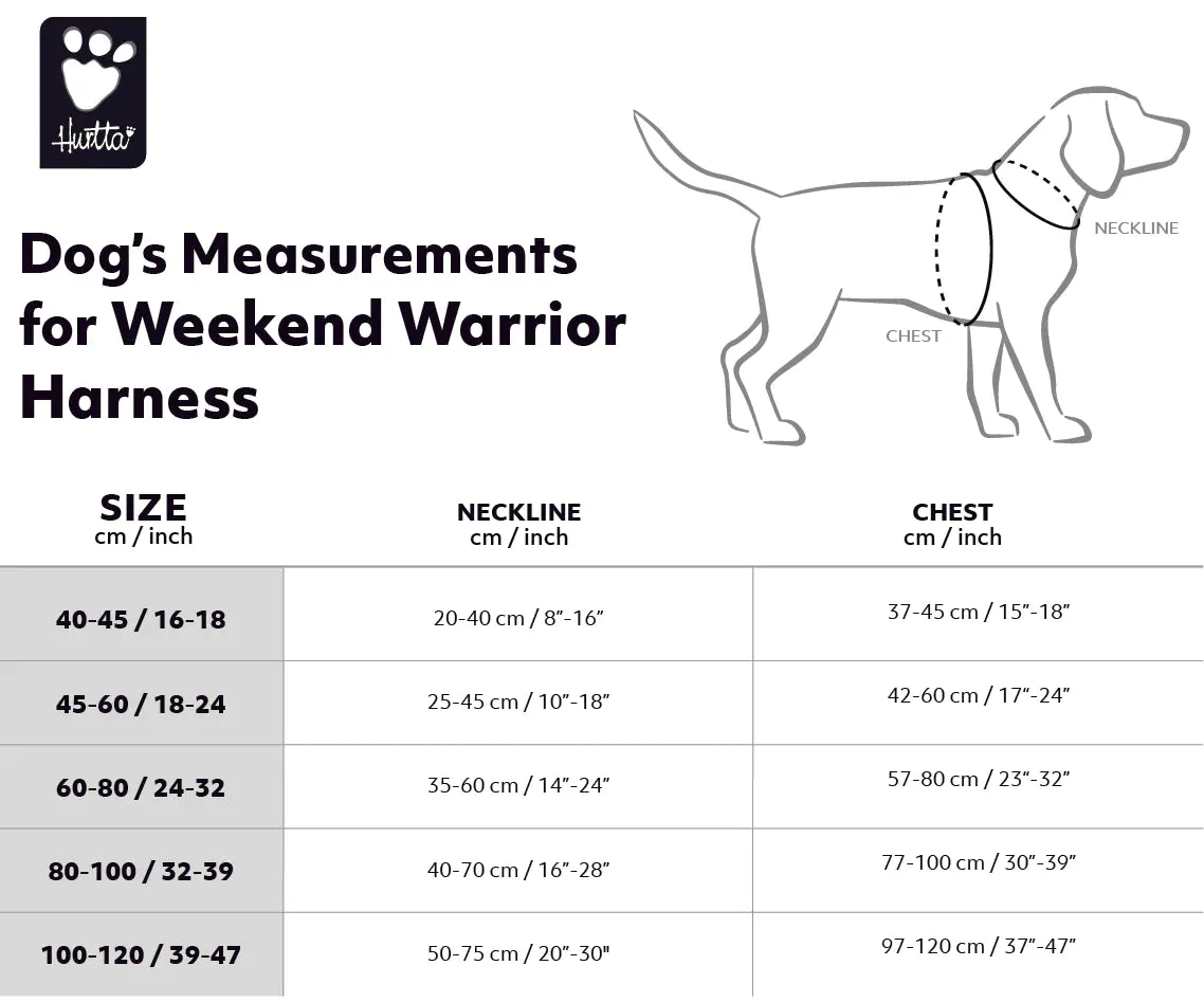 Hurtta Weekend Warrior Peacock 16-18 Inch Dog Harness