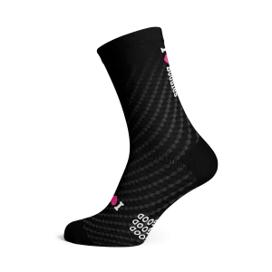 I Love Boobies Carbon Cycling Socks