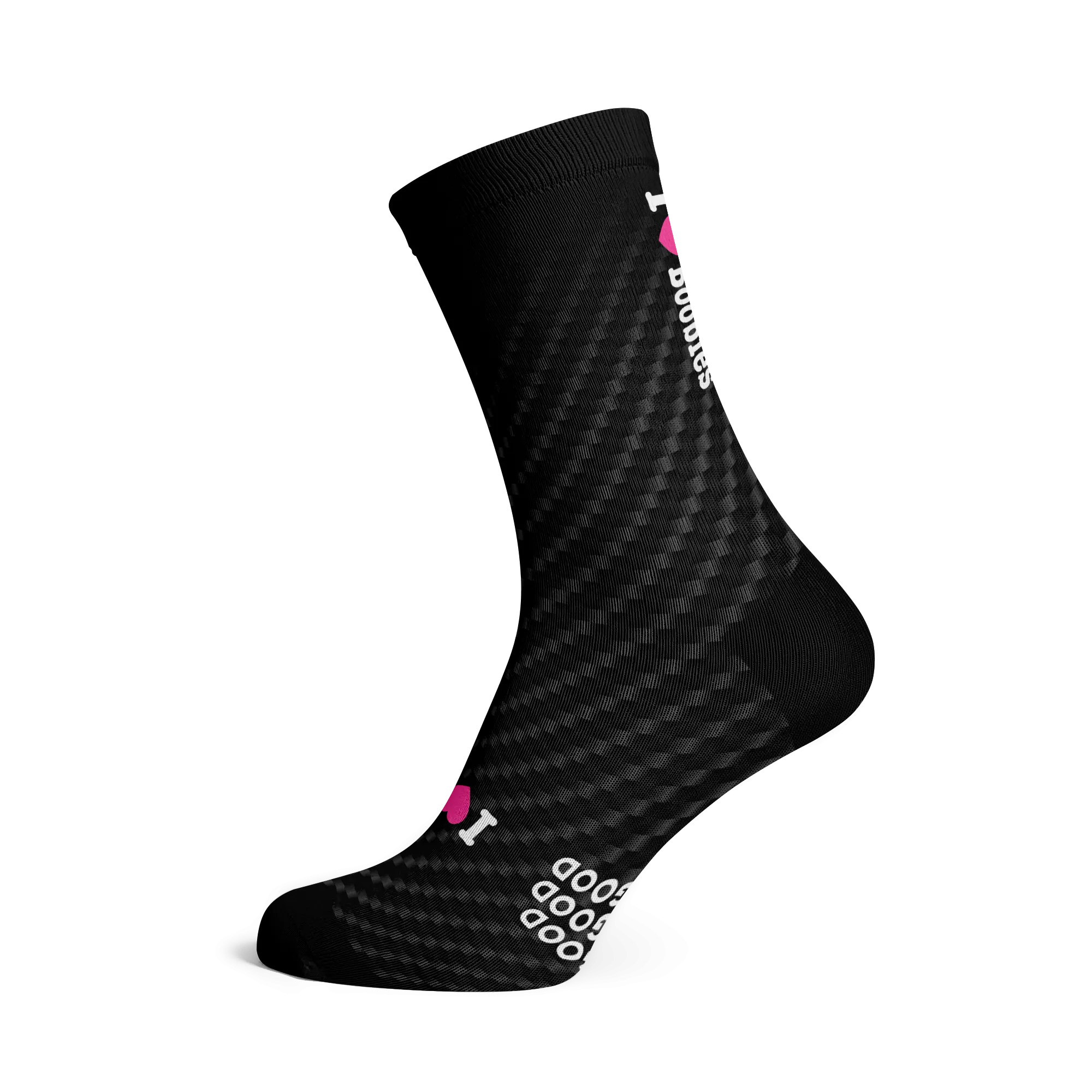 I Love Boobies Carbon Cycling Socks