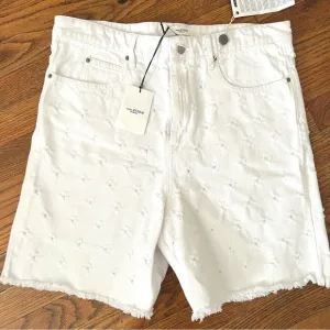 Isabel Marant Etoile white denim shorts