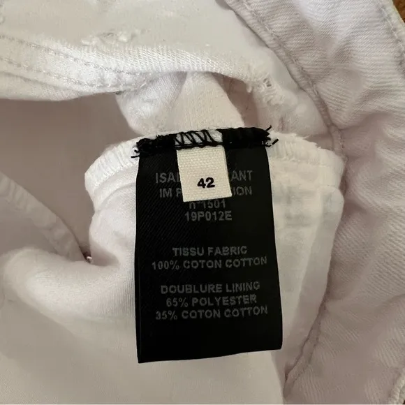 Isabel Marant Etoile white denim shorts