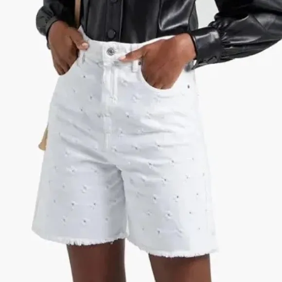 Isabel Marant Etoile white denim shorts