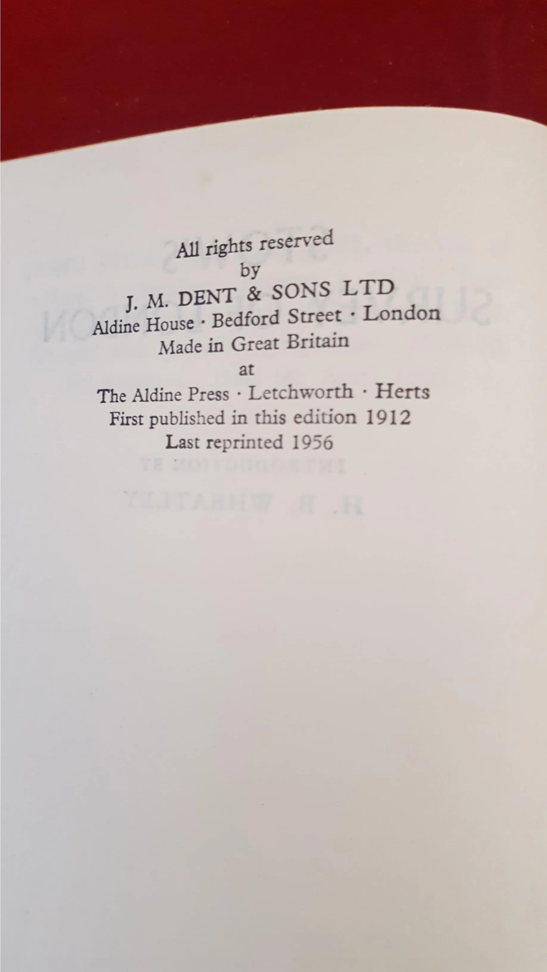John Stow - The Survey Of London, Dent&Sons, 1956