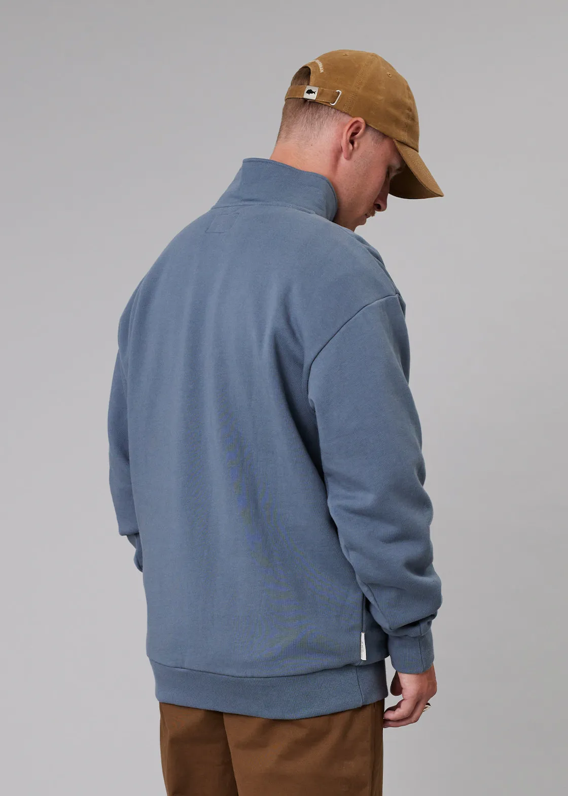 JUST ANOTHER FISHERMAN Quality Coastal 1/4 Zip - Dusk Blue