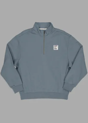 JUST ANOTHER FISHERMAN Quality Coastal 1/4 Zip - Dusk Blue