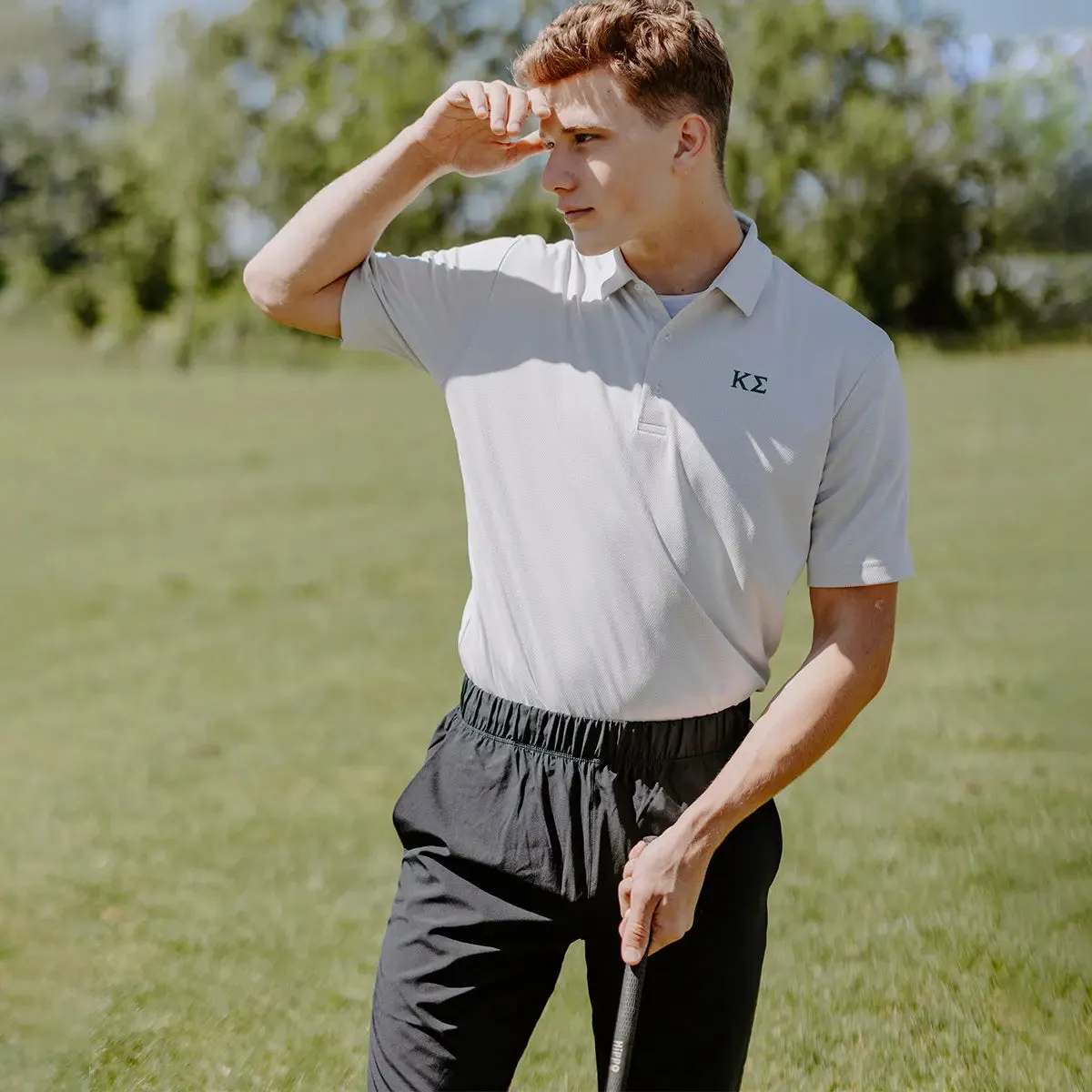 Kappa Sig White Callaway Greek Letter Golf Polo