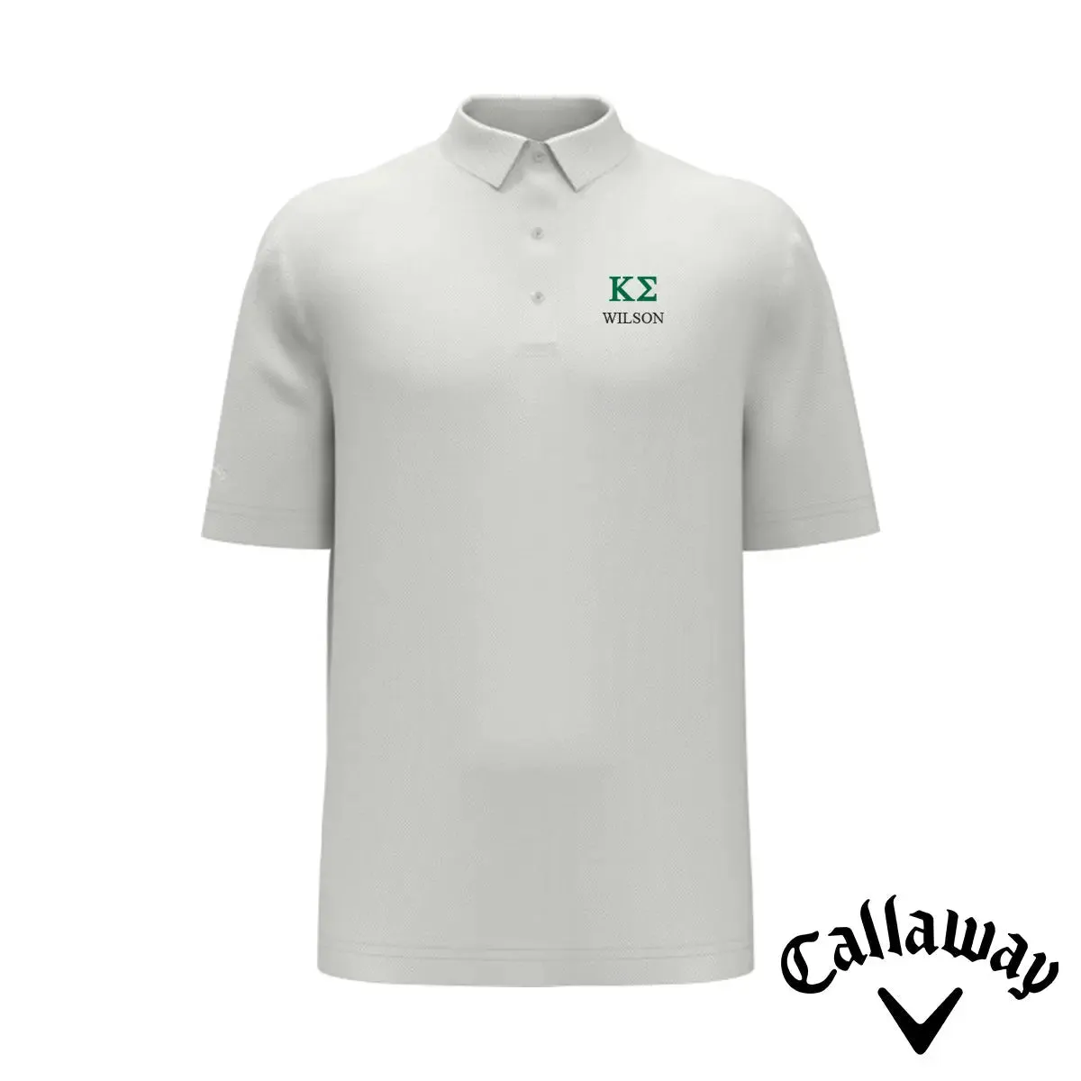 Kappa Sig White Callaway Greek Letter Golf Polo