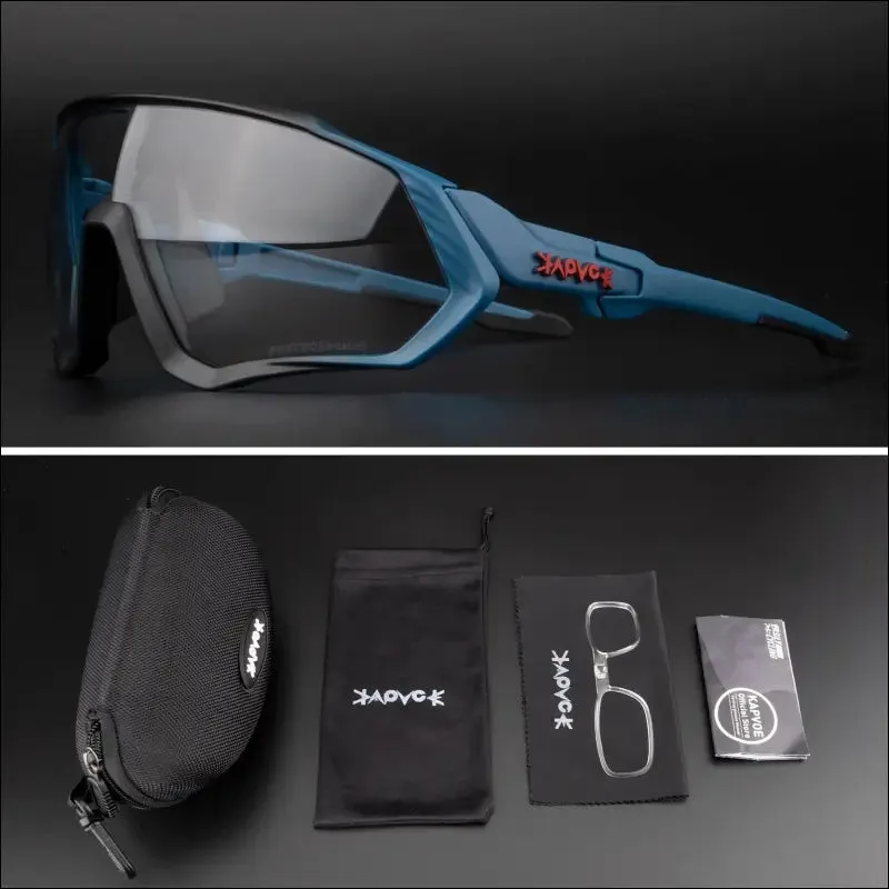 Kapvoe photochromic cycling glasses fishing sport sunglasses mtb bike glasses fietsbril goggles