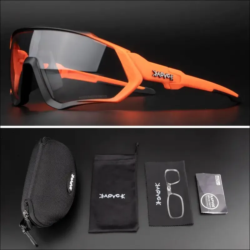 Kapvoe photochromic cycling glasses fishing sport sunglasses mtb bike glasses fietsbril goggles