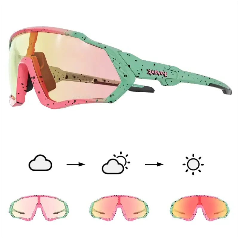 Kapvoe photochromic cycling glasses fishing sport sunglasses mtb bike glasses fietsbril goggles