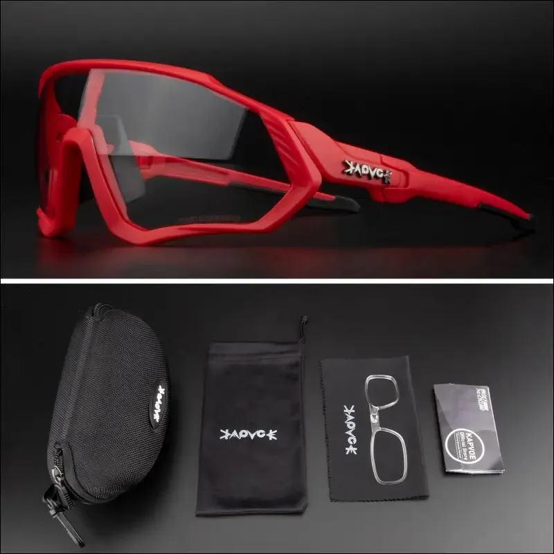 Kapvoe photochromic cycling glasses fishing sport sunglasses mtb bike glasses fietsbril goggles