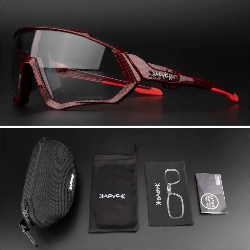 Kapvoe photochromic cycling glasses fishing sport sunglasses mtb bike glasses fietsbril goggles
