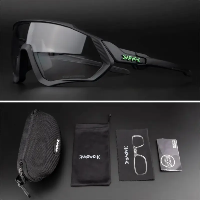 Kapvoe photochromic cycling glasses fishing sport sunglasses mtb bike glasses fietsbril goggles