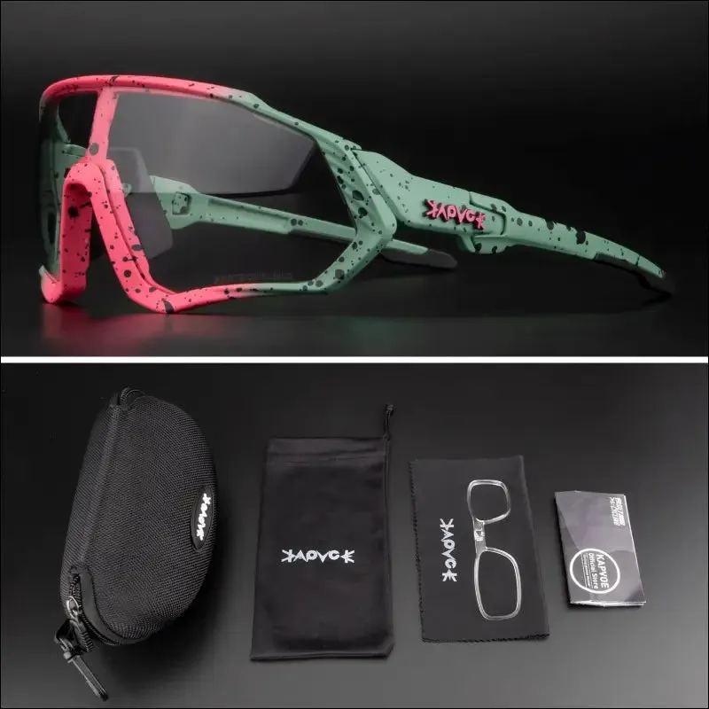 Kapvoe photochromic cycling glasses fishing sport sunglasses mtb bike glasses fietsbril goggles