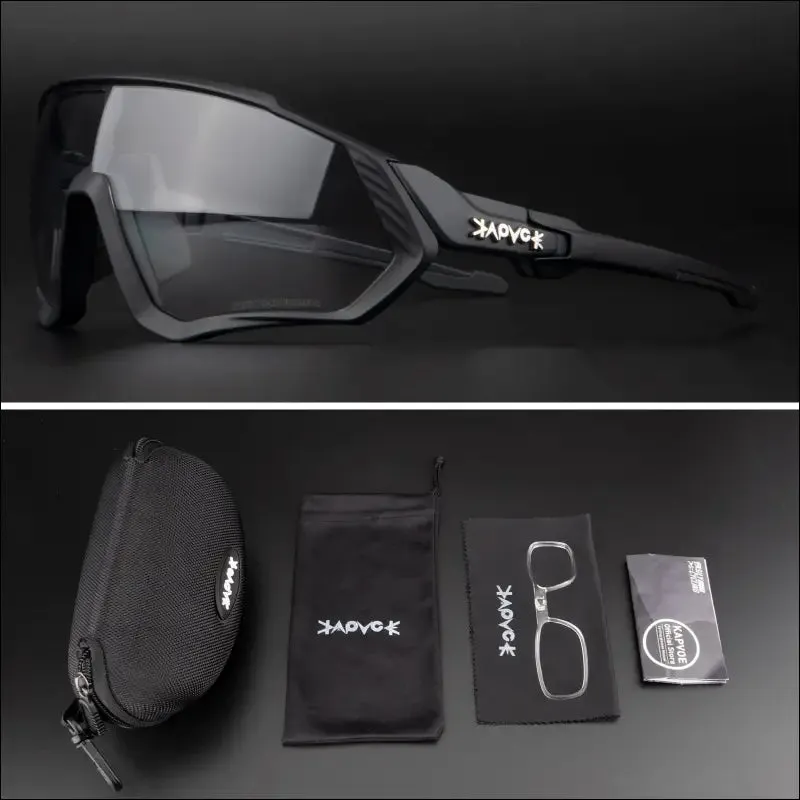 Kapvoe photochromic cycling glasses fishing sport sunglasses mtb bike glasses fietsbril goggles