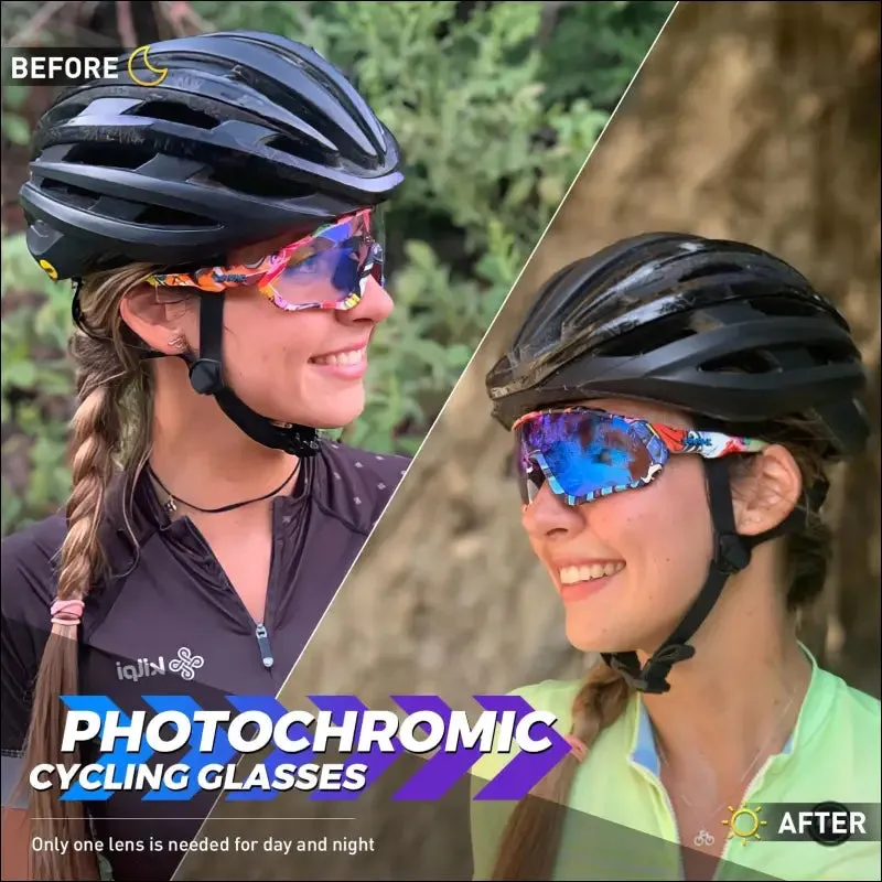 Kapvoe photochromic cycling glasses fishing sport sunglasses mtb bike glasses fietsbril goggles