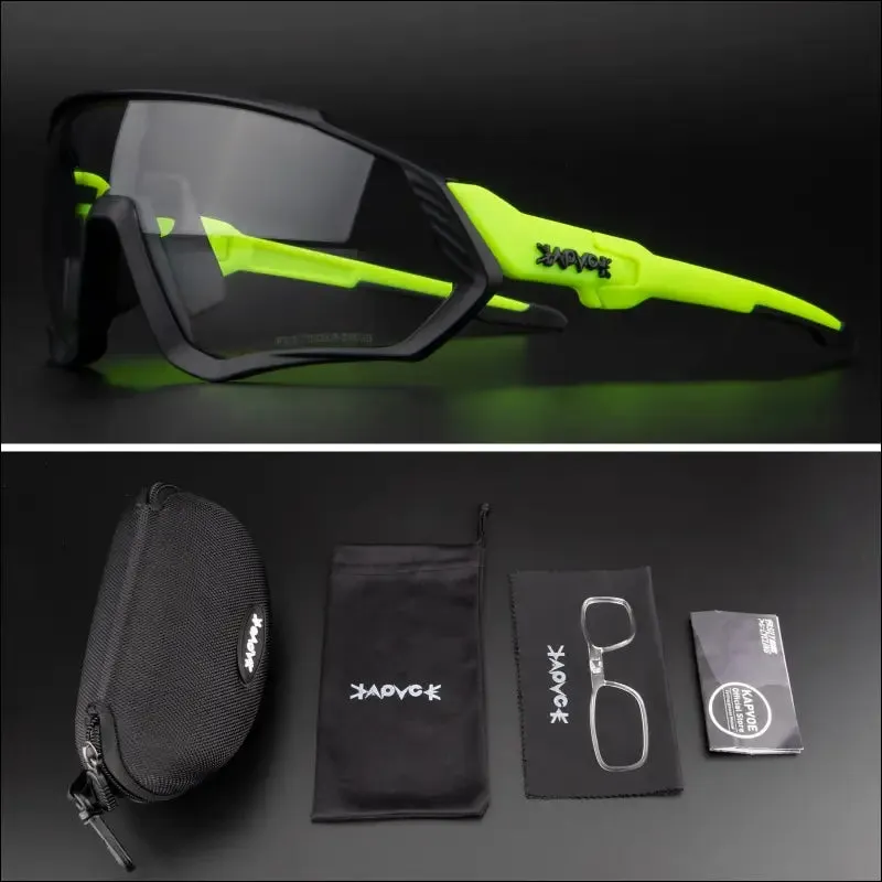 Kapvoe photochromic cycling glasses fishing sport sunglasses mtb bike glasses fietsbril goggles