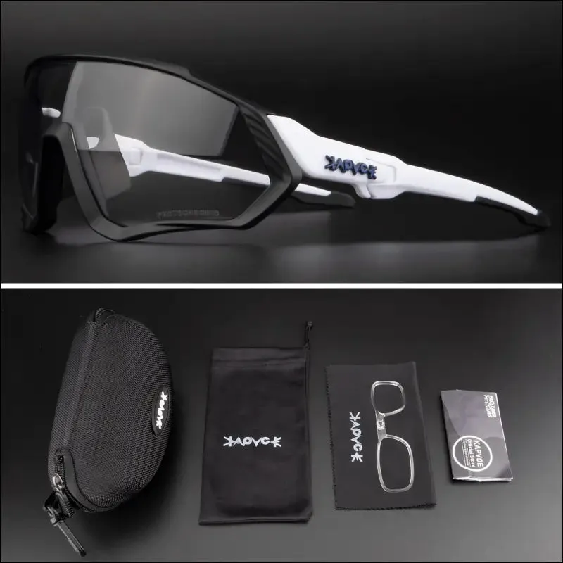 Kapvoe photochromic cycling glasses fishing sport sunglasses mtb bike glasses fietsbril goggles