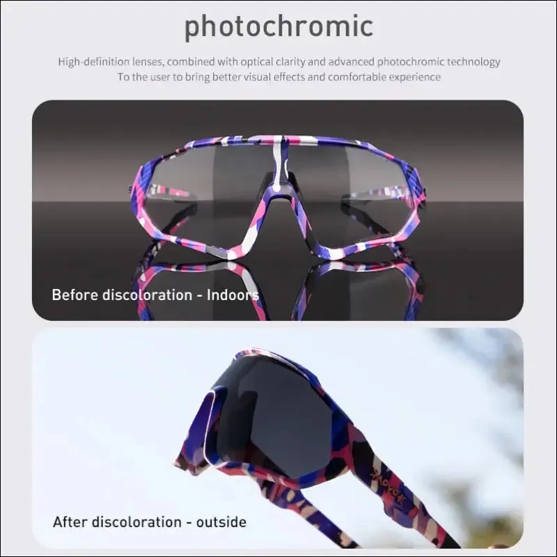 Kapvoe photochromic cycling glasses fishing sport sunglasses mtb bike glasses fietsbril goggles