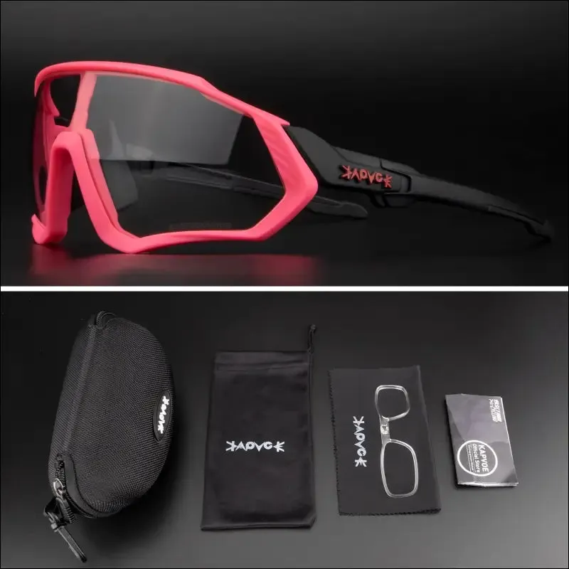 Kapvoe photochromic cycling glasses fishing sport sunglasses mtb bike glasses fietsbril goggles