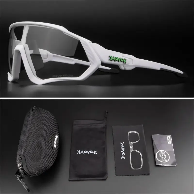 Kapvoe photochromic cycling glasses fishing sport sunglasses mtb bike glasses fietsbril goggles