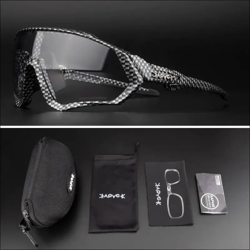 Kapvoe photochromic cycling glasses fishing sport sunglasses mtb bike glasses fietsbril goggles