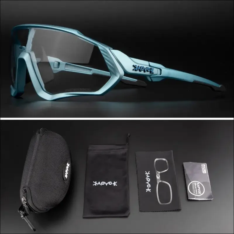Kapvoe photochromic cycling glasses fishing sport sunglasses mtb bike glasses fietsbril goggles