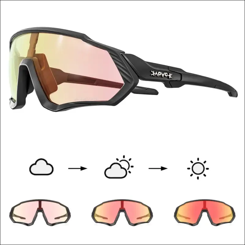 Kapvoe photochromic cycling glasses fishing sport sunglasses mtb bike glasses fietsbril goggles