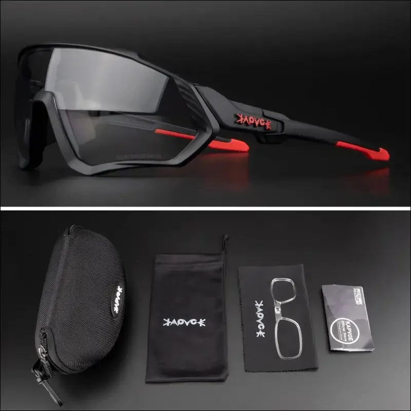 Kapvoe photochromic cycling glasses fishing sport sunglasses mtb bike glasses fietsbril goggles