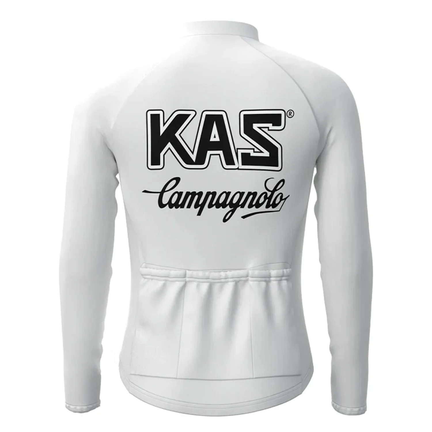 KAS White Vintage Long Sleeve Cycling Jersey Top