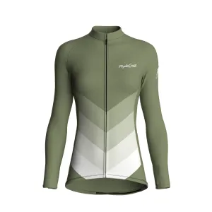 Kinetic Flow | Dark Khaki Female Long Sleeves Jersey