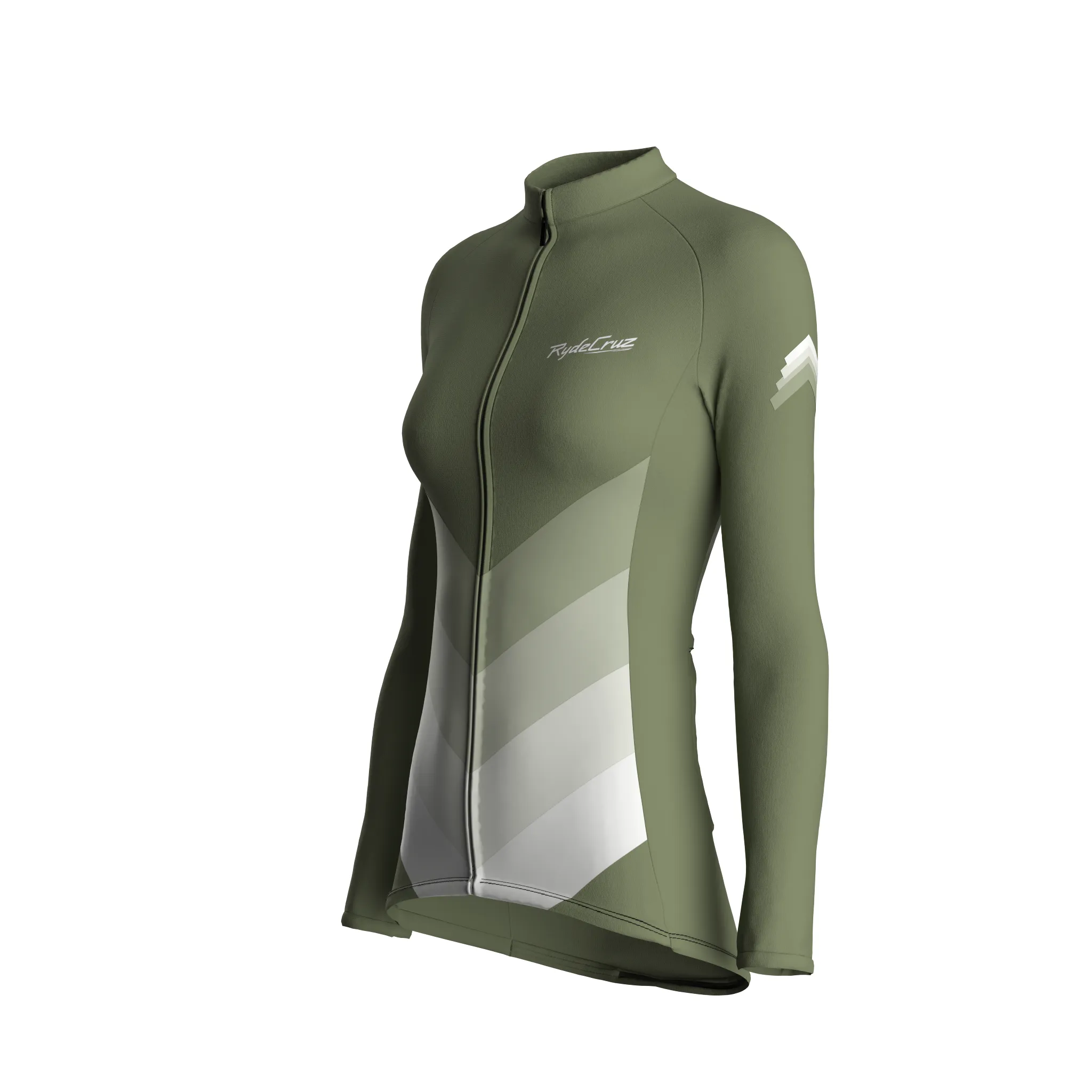 Kinetic Flow | Dark Khaki Female Long Sleeves Jersey