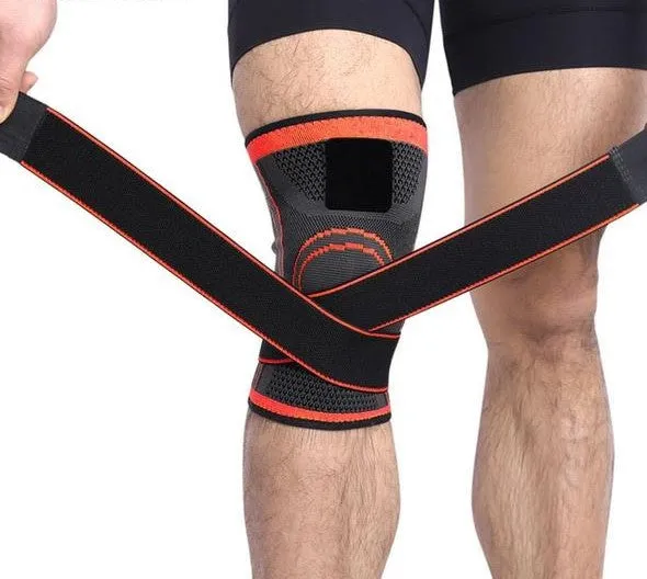 Knee Brace Compression Sleeve with Patella Stability Straps