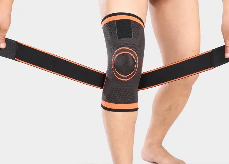 Knee Brace Compression Sleeve with Patella Stability Straps
