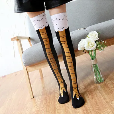 Knee Socks Funny Chicken Socks
