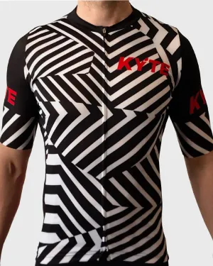 KYTE Glitch Short Sleeve Jersey - Black / White