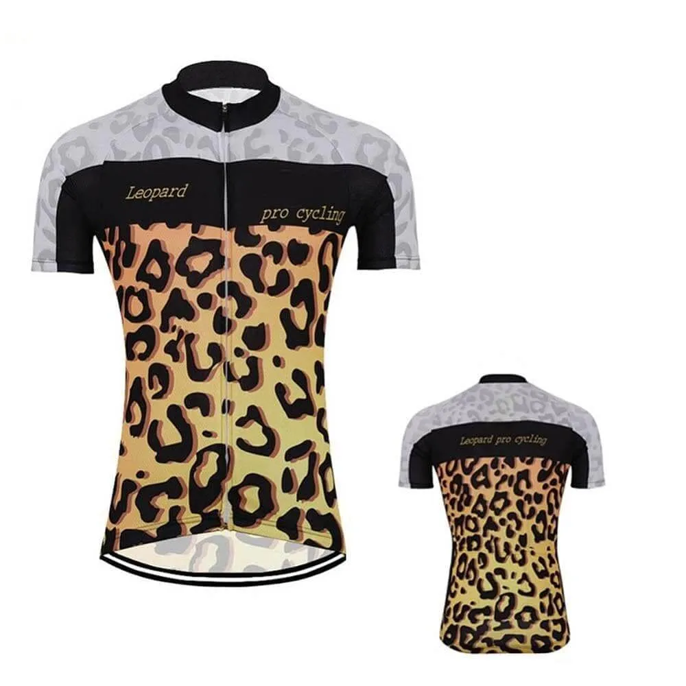 Leopard Print Women's Cycling Jersey