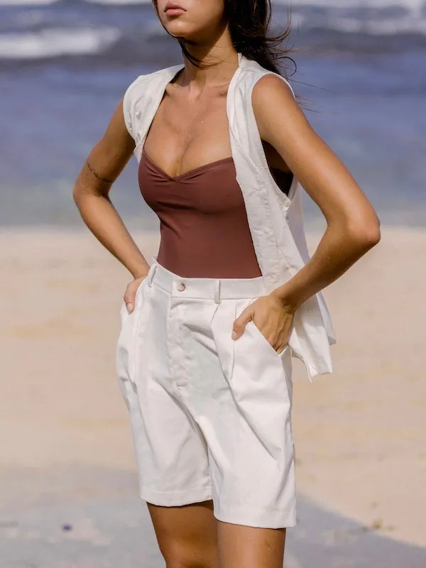Let's Go To Bermuda Shorts (Blanc)