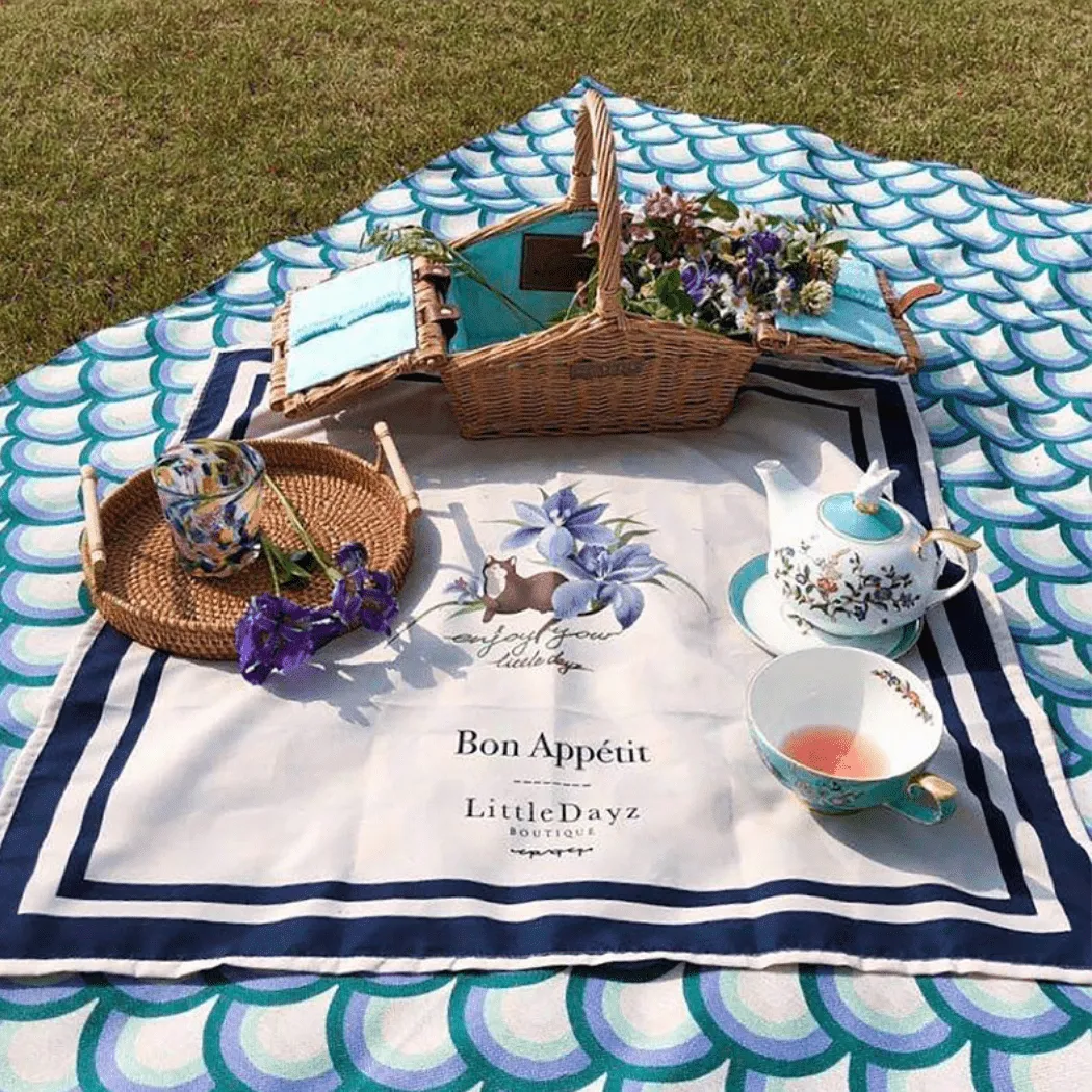 Little Dayz Boutique Emerald Cotton Picnic Mat 195*145