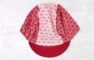 Little Pink Maroon Sashiko stars Cycling Cap Ver 1.0